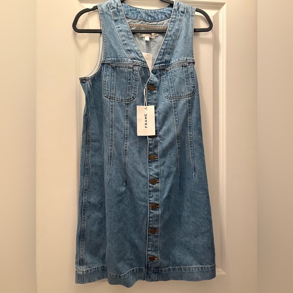 Frame Denim Blue Button-Down Dress